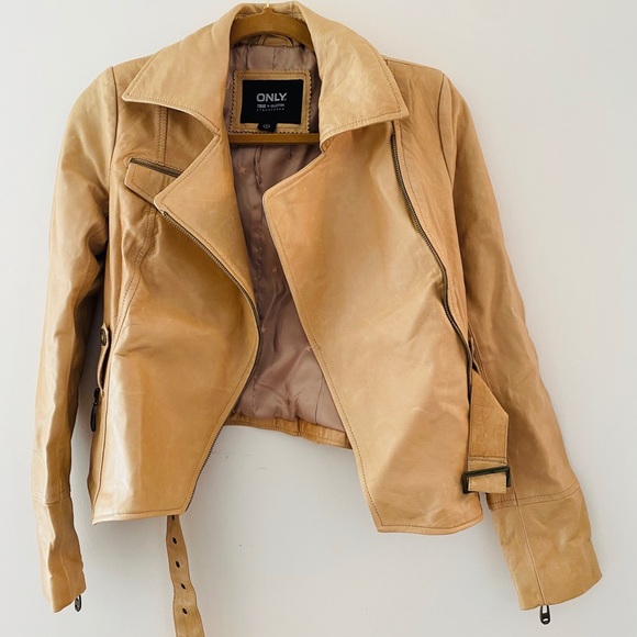 Only moto leather jacket  size xs/s - Picture 1 of 5